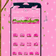 Pink Flower Theme  Icon