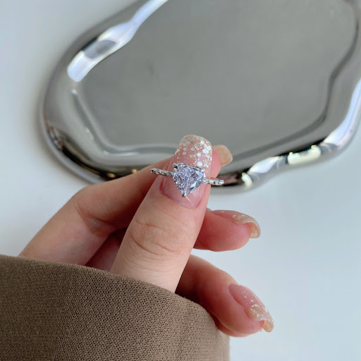 Title 3, S925 Sterling Silver High Carbon Rhinestone Rin...