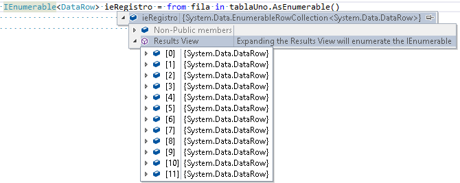 Consulta LINQ en un DataTable con C#