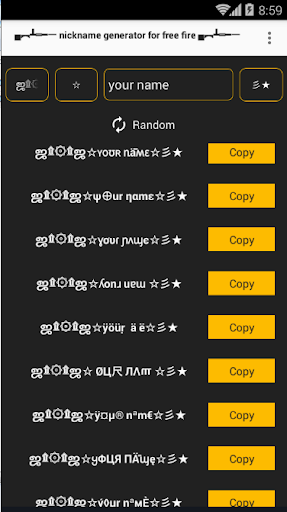 2021 Nickname Generator For Ff 2020 Pc Android App Download Latest