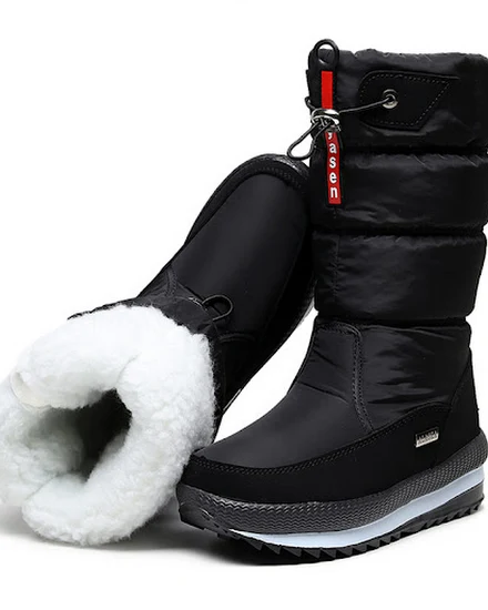 Women Snow Boots Platform Winter Boots Thick Plush Waterp... - 2