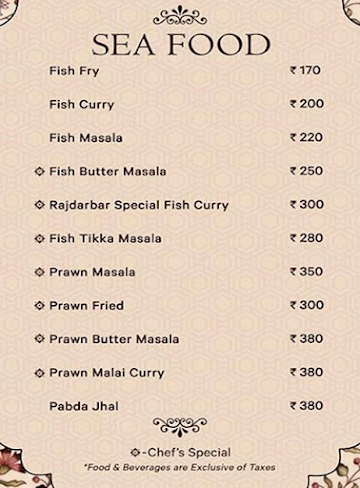 The Great Indian Kitchen menu 