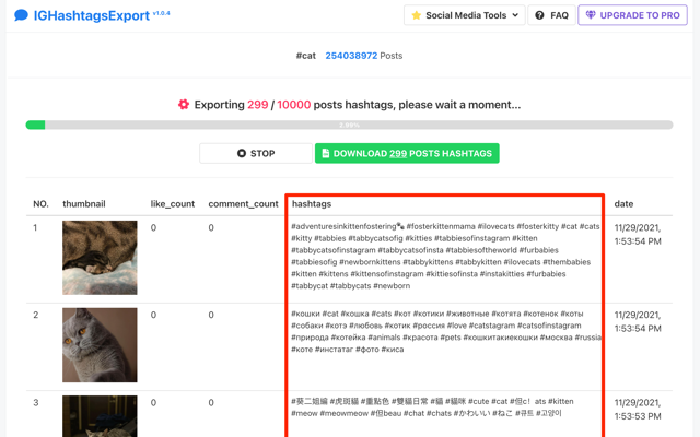 IGHastagsExport - Export Instagram Hashtags Preview image 1