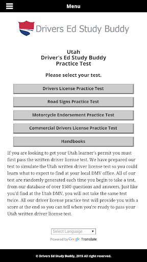 Utah Driver License Test