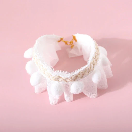 Pet Cat Accessories Cute Princess Cat Bibs Necklace Adjustable Cat Scarf Lace Collar For Kitten Chihuahua Puppy Dog Neck