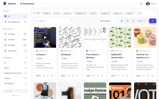 Marked - Save Bookmarks screenshot 3