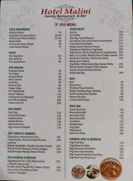 Malini Family Restaurant & Bar menu 2