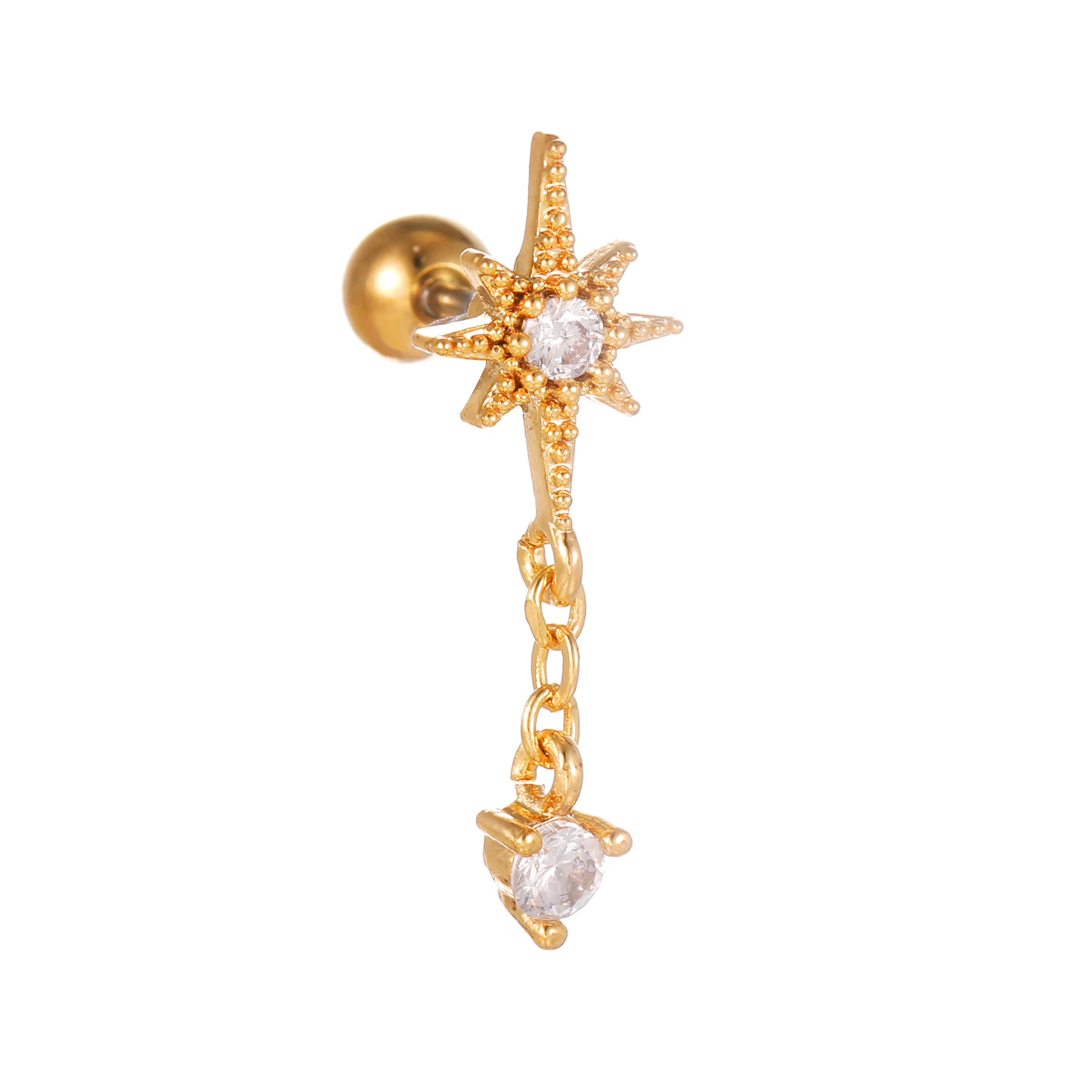 Title 5, Boucles doreilles cartilage pendant étoile lun...