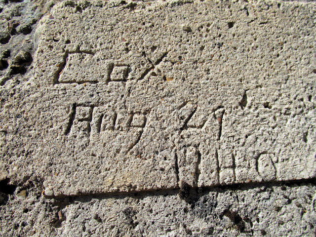 Inscription in the concrete: Cox, August 29, 1940