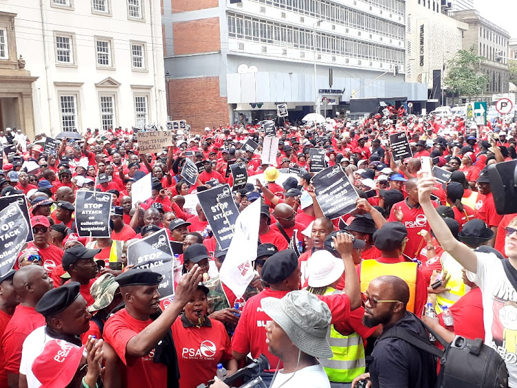 Thousands of public servants affiliated to the Public Servants Association (PSA) marched to National Treasury to hand over a memorandum of demands.