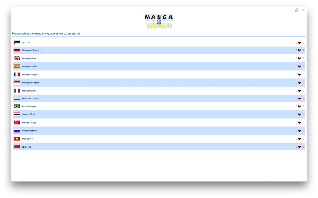 Manga World chrome extension