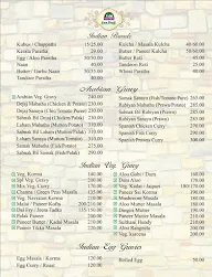 Savoury Sea Shell menu 1