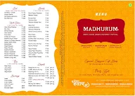 Madhurum Swad menu 1