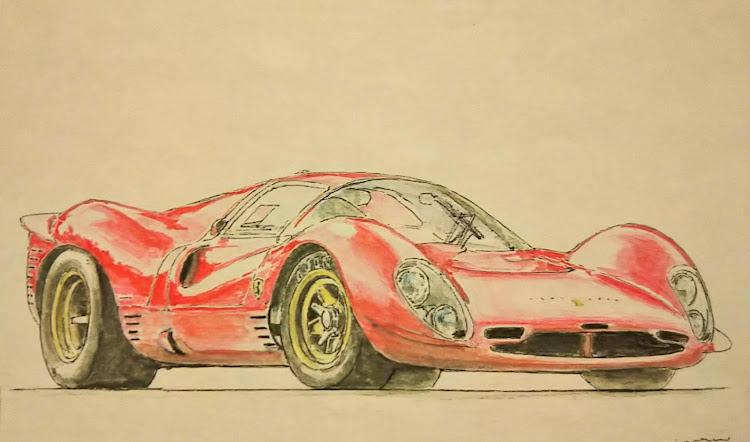 Chibimal SVさんが投稿したフォードvsフェラーリ・映画・久しぶりの映画館・60年代のレーシングカー・水彩画に関するカスタム事例の投稿画像2枚目