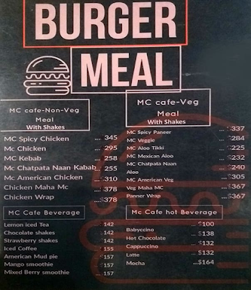 McDonald's menu 