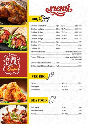 Grillland Bbq menu 