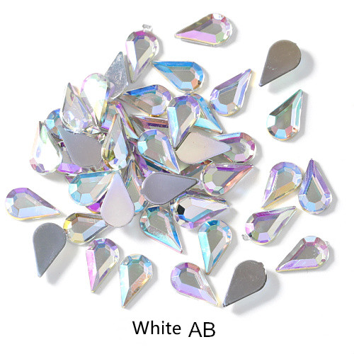 Title 2, Water Drop Acrylic Flat Bottom Rhinestone DIY N...