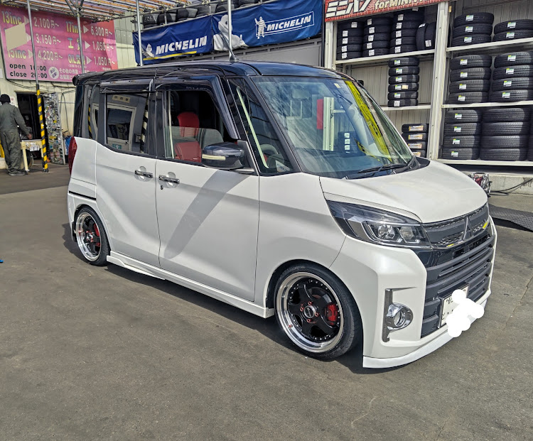 eKスペースカスタムのCUSTOM雅FAMILY・外国産激安タイヤコスパ最高🙋・フォロワーさんに感謝・国産タイヤは高くて買えません😓✋・タイヤ交換完了！に関するカスタム事例の投稿画像5枚目