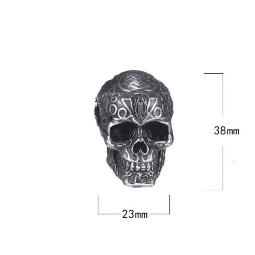 Title 3, Titanium Steel Skull Mens Necklace, a rugged a...