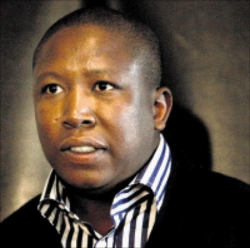 PEACE: ANCYL president Julius Malema. Pic. Sydney Seshibedi. © Sunday Times.