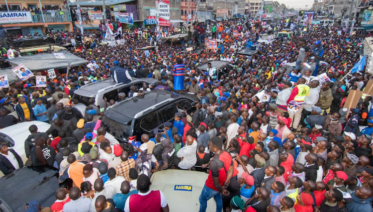 Machakos residents during Azimio la Umoja One Kenya Alliance campaigns of July 29,2022.