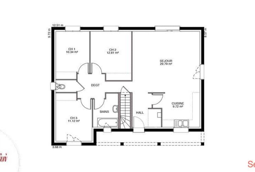  Vente Terrain + Maison - Terrain : 1 702m² - Maison : 82m² à Chanac-les-Mines (19150) 