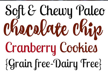 Chewy Chocolate Chip Cranberry Cookies {Paleo}