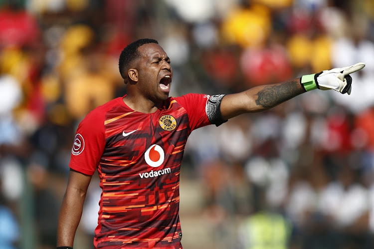 Itumeleng Khune of Kaizer Chiefs during the Absa Premiership match between AmaZulu FC and Kaizer Chiefs at King Zwelithini Stadium on September 24, 2019 in Durban, South Africa.