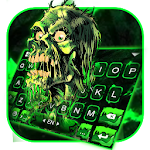 Cover Image of ダウンロード Green Zombie Skull Keyboard Theme 1.0 APK