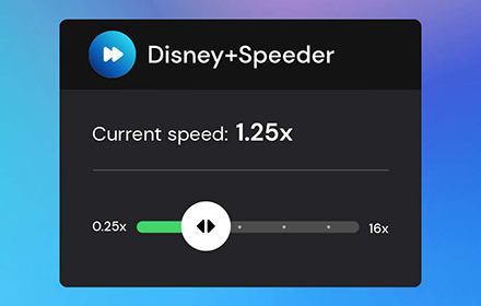 Disney+ Speeder: adjust playback speed small promo image