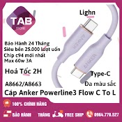 Cáp Anker Powerline 3 Flow C To L (A8662/A8663) - Bảo Hành 24T