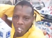 An alleged looter filmed himself eating cake.