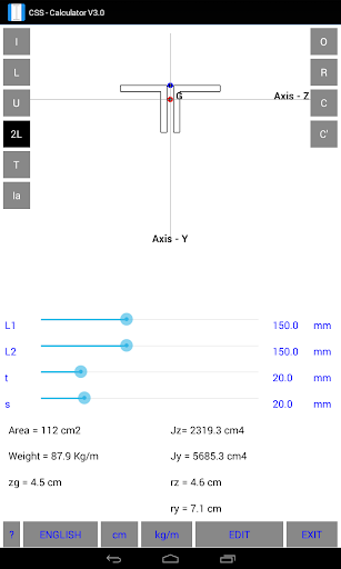 Cross Section Steel Calculator