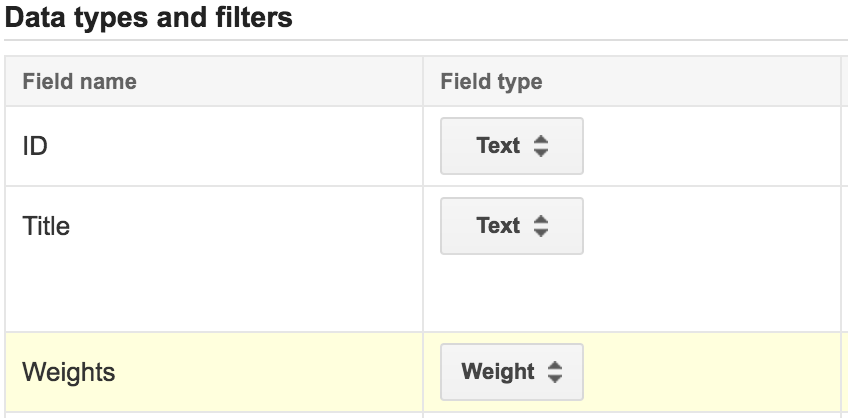 Setting the weight data type in a DoubleClick Studio dynamic profile