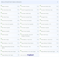 OvenFresh Cakes & Desserts menu 2