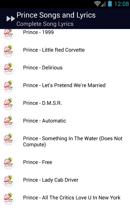 Prince Kiss Lyrics Screen 3