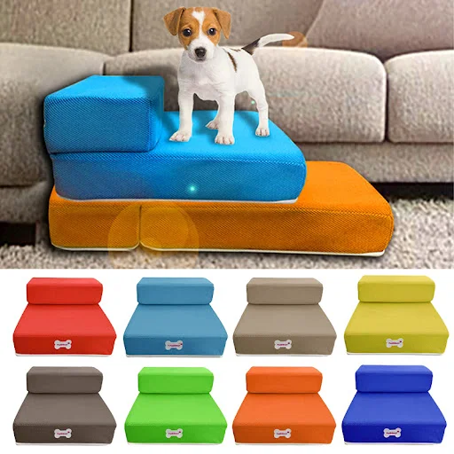 2 Layers Portable Dogs Puppy Sofa Bed Pet Dog Stairs Ladder Breathable Pet Ramp Mesh Ladders Dog House Pets Accessories