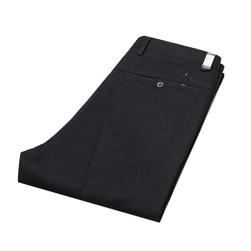 Title 5, Stretch Straight Leg Solid Color Casual Trouser...