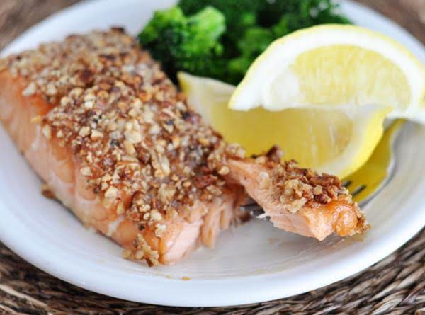 Mel's Maple Pecan Crusted Salmon Recipe | Just A Pinch Recipes