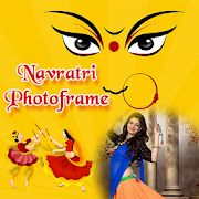 Photo Frame of Happy Navratri Garba  Icon