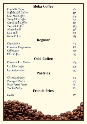 Covet Cafe - CCafe menu 