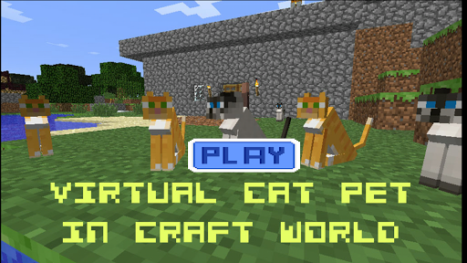 Virtual Cat Pet in Craft World