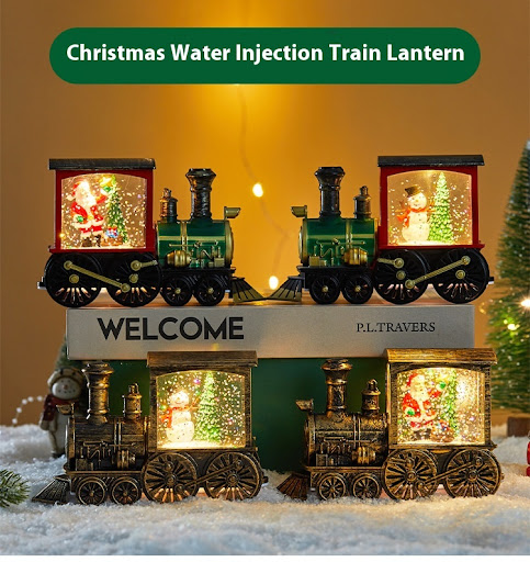 Title 1, Train de Noël Lumineux avec Injection dEau, Dé...