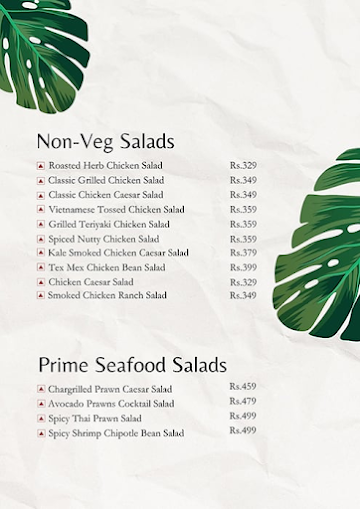 Salads Point menu 