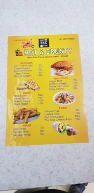 Hot & Crusty menu 1