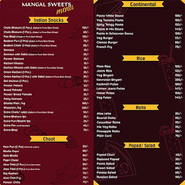 M/S. Mangal. Automobiles menu 