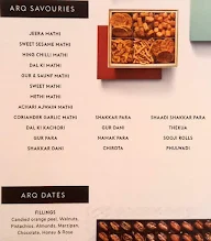 Arq Mithai menu 2