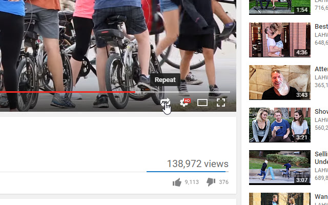 Simple Youtube Repeater chrome extension