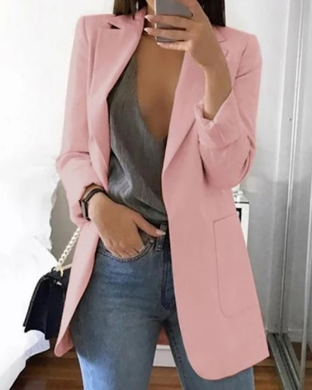 European And American Women Blazer Fashion Casual Suit Sl... - 1