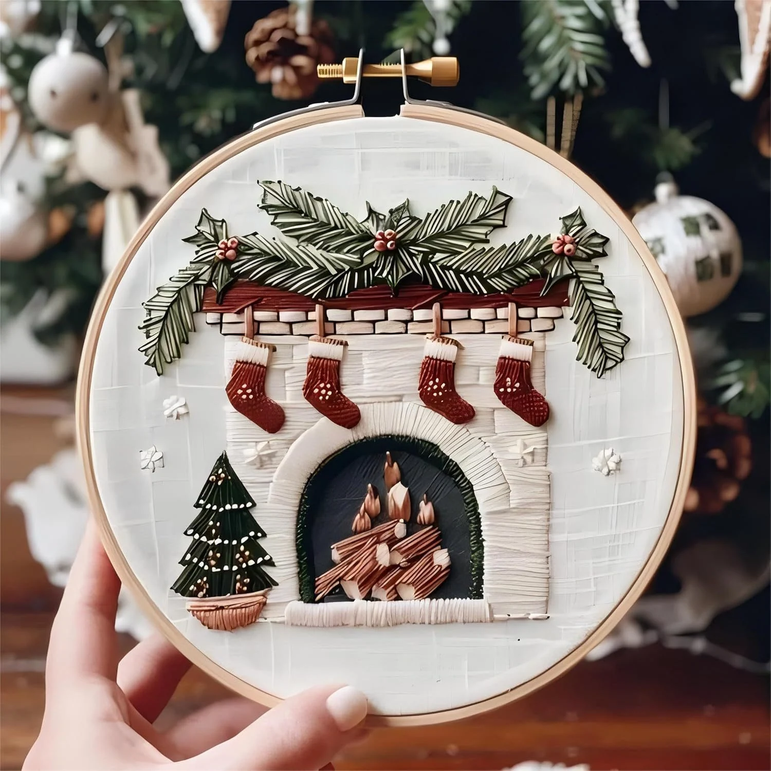 Title 4, Cross-border Nieuwe Borduurwerk Kerst Kerst DIY...